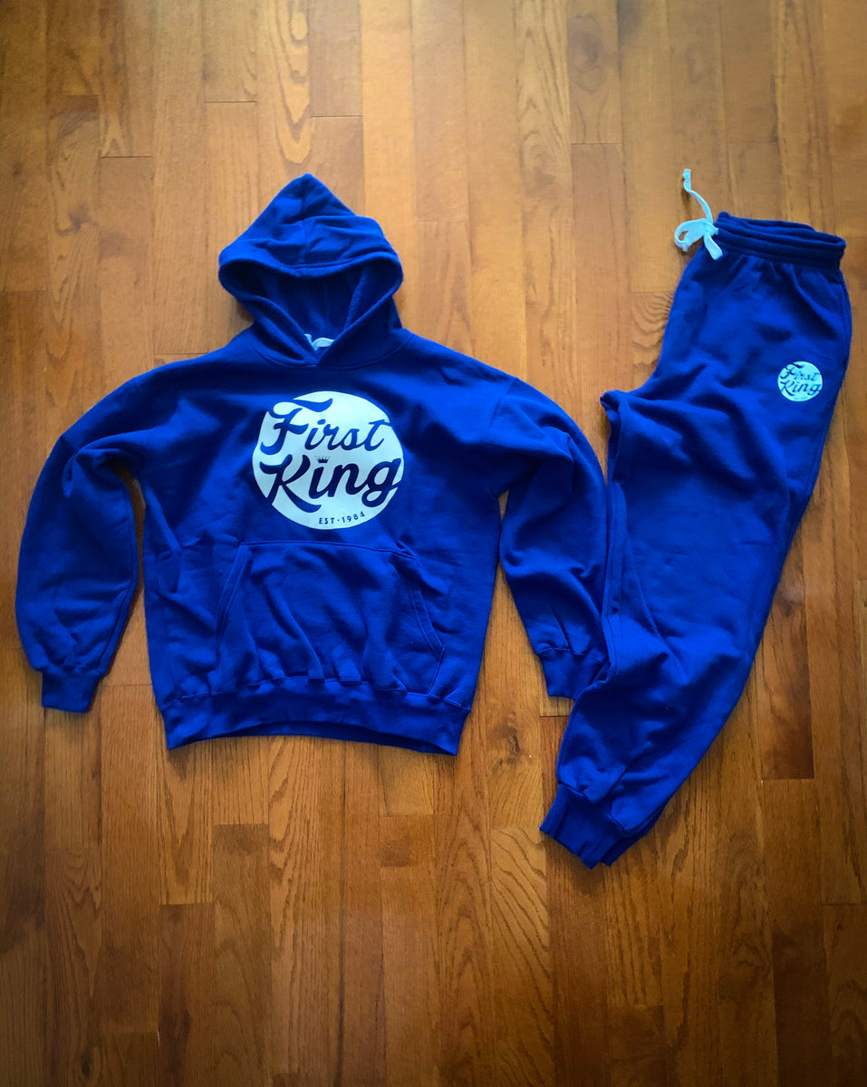 Royal blue online jogging suit