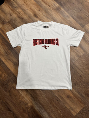 First King Clothing Burgundy and Peach T- Shirt