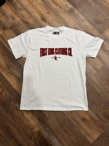 First King Clothing Burgundy and Peach T- Shirt