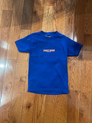 First King Clothing Royal Blue And Orange T Shirt (Kids)