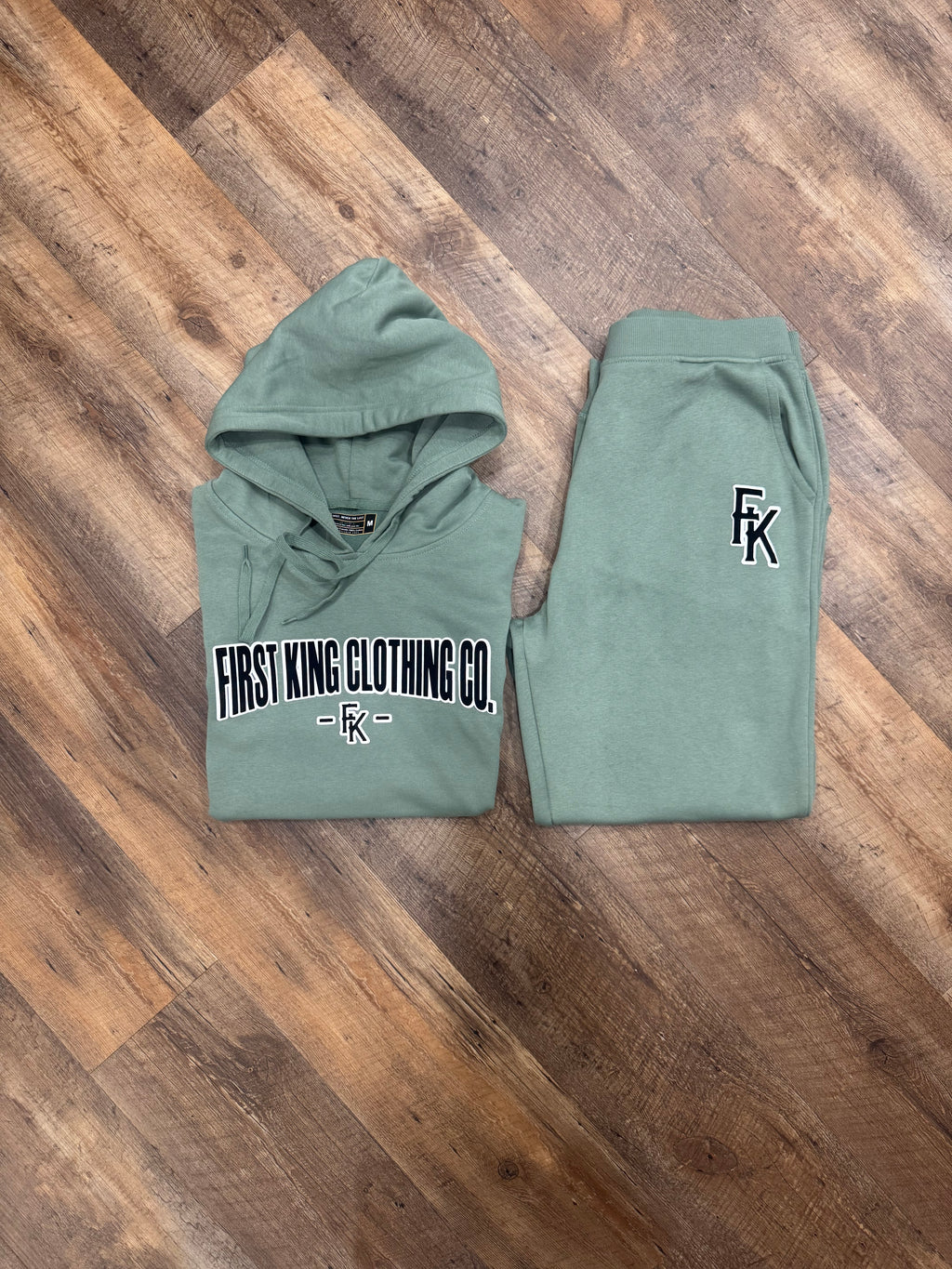 First King Clothing Military Green Jogging Suit