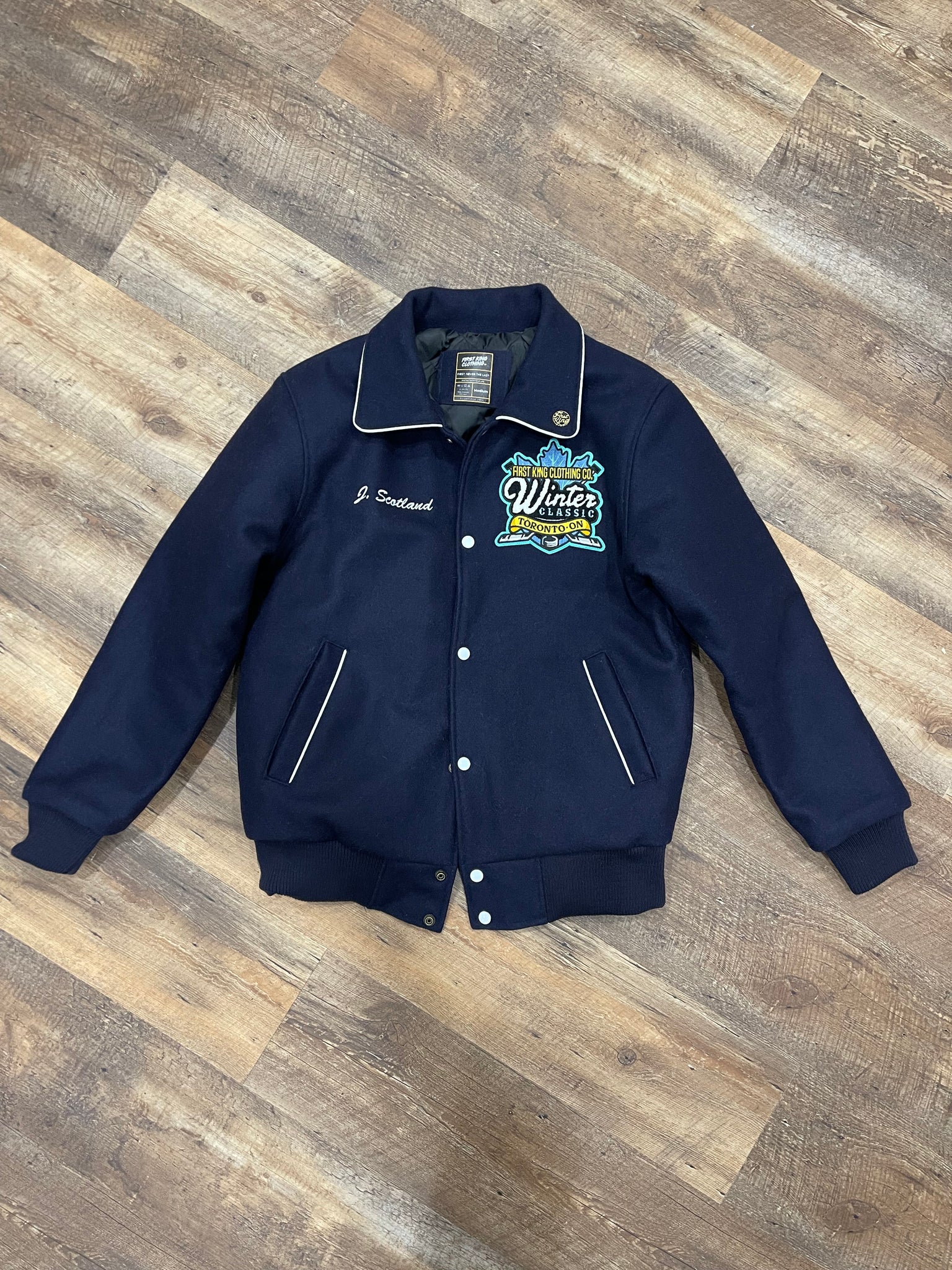 First King Clothing Co Custom Jacket Navy/White