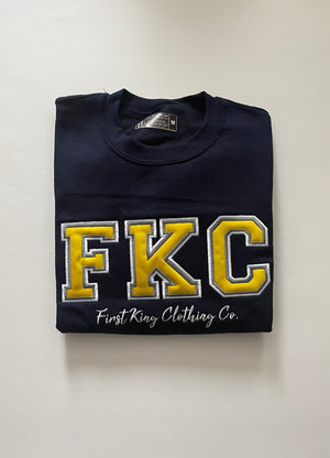 First King Navy And Gold Crewneck