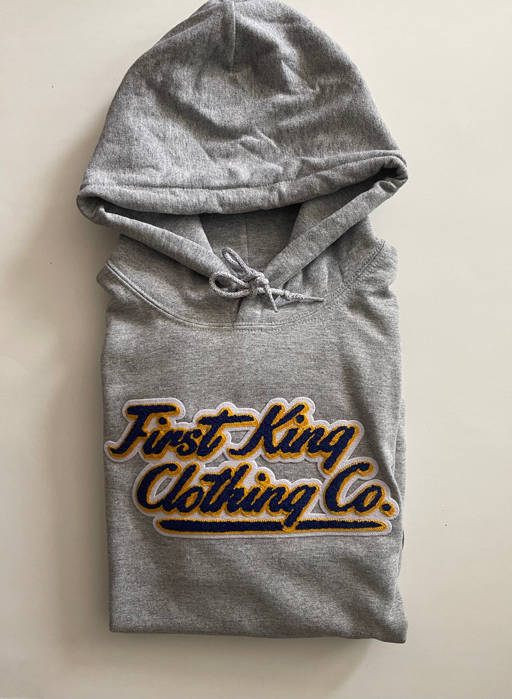 First King Grey Chenille Patch Hoodie