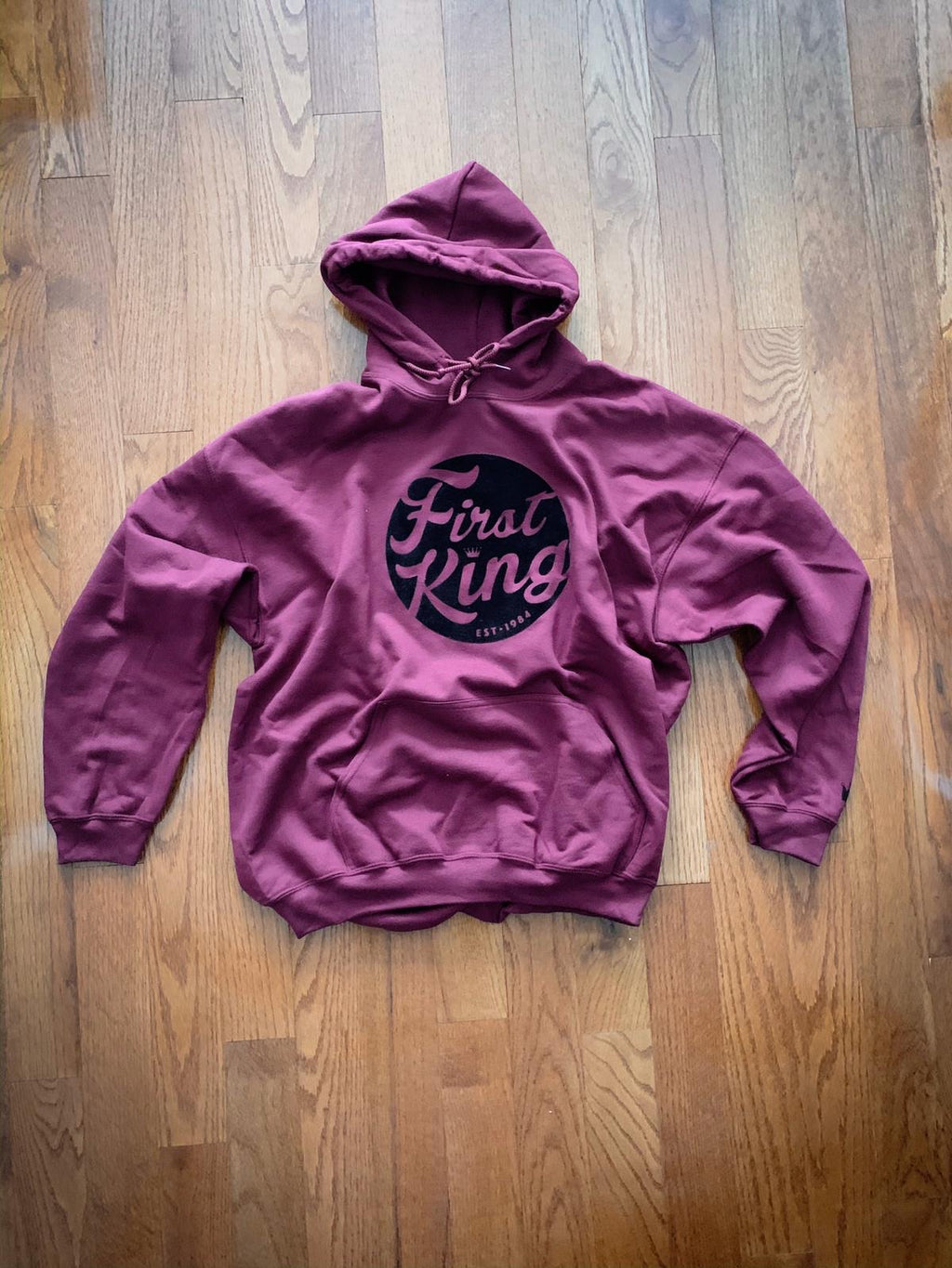Burgundy First King Hoodie